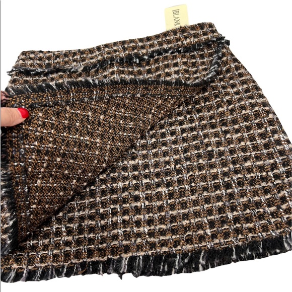 BLANK NYC**Plaid Tweed Brown/Bl./Gold Skirt**Size 27 $88 - Picture 8 of 12